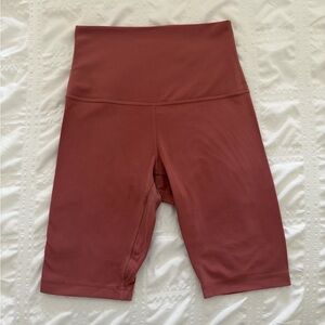 lululemon High-Rise Bike Shorts in mauve